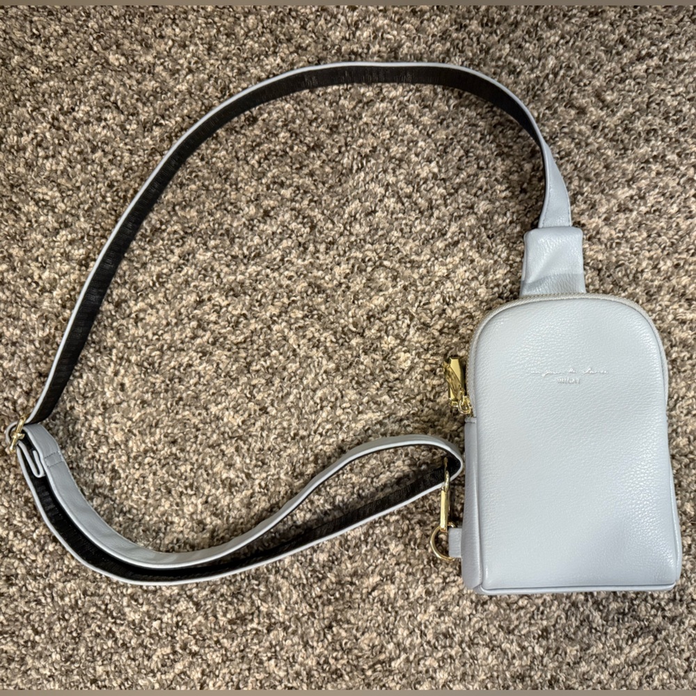 Small Touchscreen Sling Bag in Light Blue